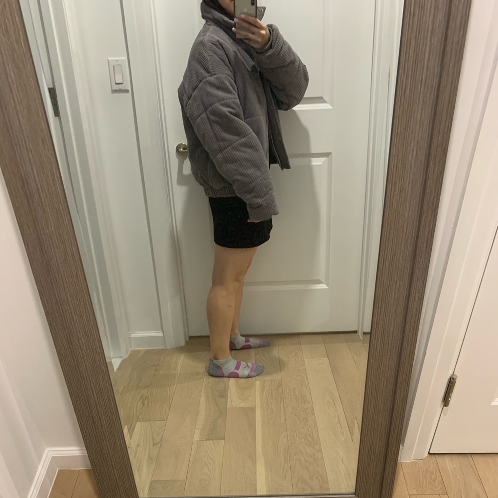 Corduroy purple grey bomber jacket